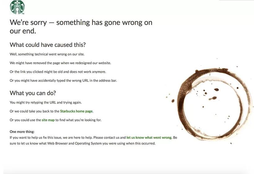 StarbucksWOӋ404愓`